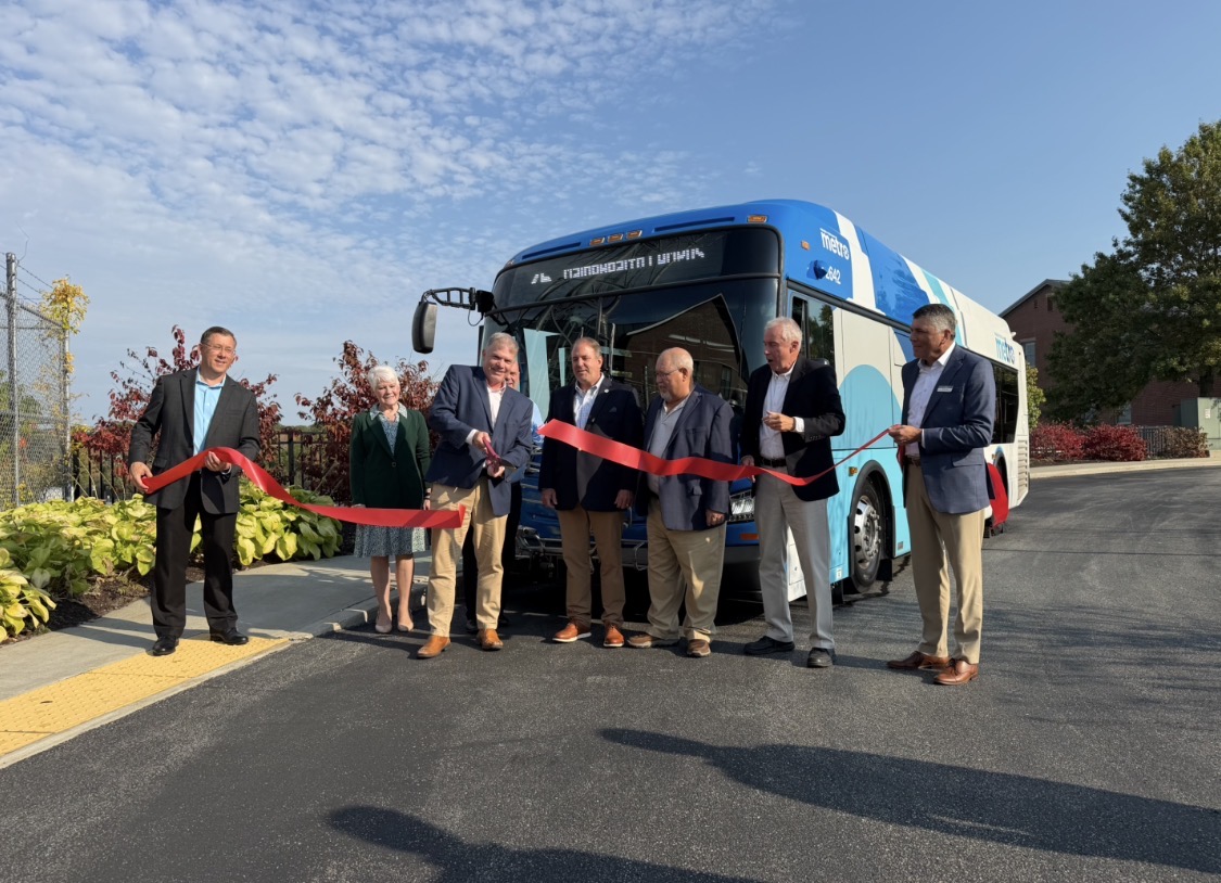 Ribbon cutting for new Route 25 Portland Metro Bus